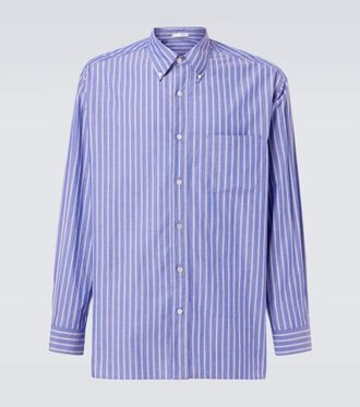 The Row Bresson striped cotton poplin shirt