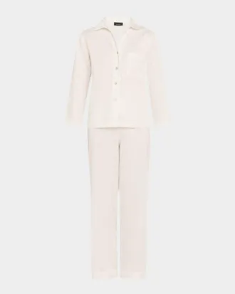 Natori Cropped Cotton Sateen Pajama Set