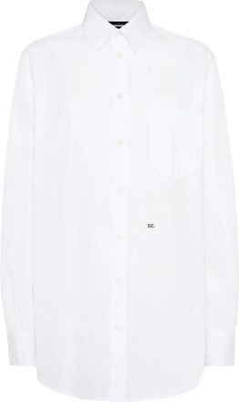Dsquared2 Witte Maxi Dean Shirt - Dames - Overhemden - Wit - XS - Overhemden