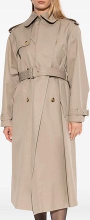 Alexander McQueen Alexander Mcqueen Womens Double-breasted Trench Coat - Tan Cotton - Size EU 42 (Womens)