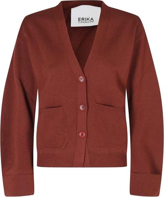 Erika Cavallini Semi Couture C&aacute;rdigan Pietro - Knitwear - Mujer - Marr&oacute;n - S