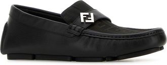 Fendi Mens Driver Tess.ff Loafer Brown