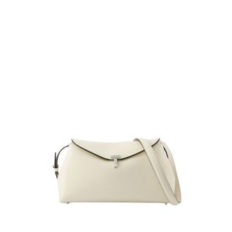 Toteme White Leather Clutch with Detachable Strap - female - Tot&ecirc;Me - Shoulder Bags - White - ONE SIZE - Bags