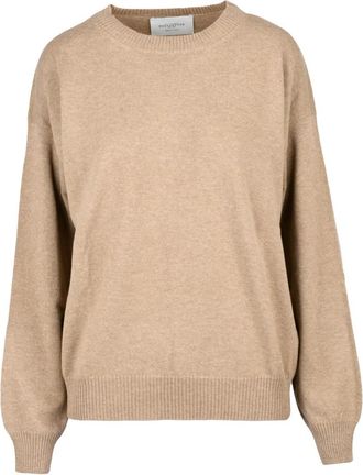 Ballantyne Wol Ronde Hals Pullover Trui - Dames - Ronde hals truien - Beige - L - Wol - Truien & Vesten