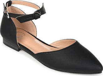 Journee Collection Vielo Pointed Toe Flat in Black at Nordstrom Rack, Size 7