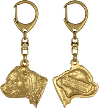OEM Staffordshire Bull Terrier, Staffik, Staffi Ii: Llavero De Perro Ba&ntilde;ado En Oro, Decoraci&oacute;n De Bolsos, Accesorio De Lujo De Art-dog