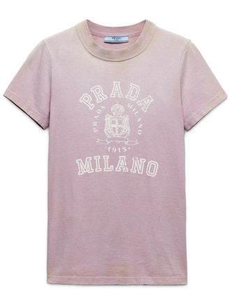 Prada T-Shirt mit Logo-Print