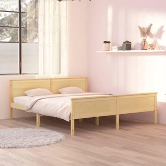 vidaXL Vidaxl - Estructura De Cama Sin Colch&oacute;n Madera Maciza De Pino 180x200 Cm