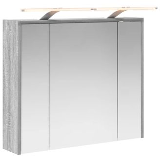 vidaXL Armario Con Espejo De Ba&ntilde;o Gris Sonoma 73,5 X 16 X 62,5 Cm Vidaxl