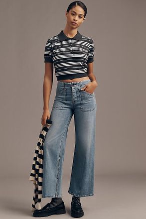 ASKK NY ASKKNY Jam Ankle Mid-Rise Wide-Leg Jeans