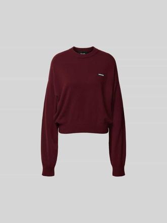 Rotate Sweatshirt mit Kaschmir-Anteil in Bordeaux, Gr&ouml;&szlig;e XS