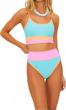 Beach Riot Emmy High Rise Bikini Bottom In Multicolor