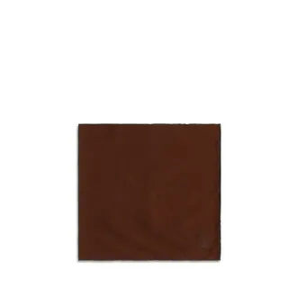 Brunello Cucinelli Silk Logo-Print Pocket Square - Brown