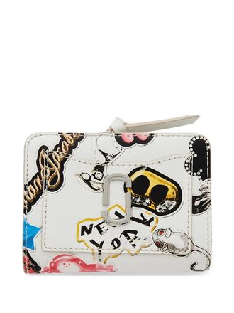 Marc Jacobs Kleine The Sticker Patch portemonnee - Wit