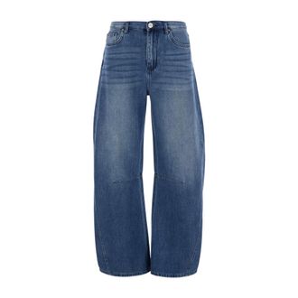 Pinko Pinko, Jeans, Dames, Blauw, W25, Katoen, Blauwe Jeans met Bleekeffect