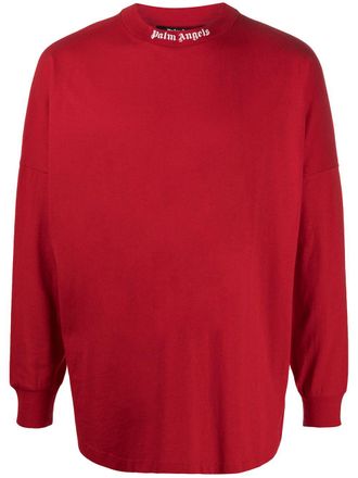 Palm Angels Sweater met logoprint - Rood