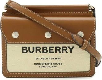 Burberry Borsa a spalla Pochette Pre-owned in tela - - Pre-owned - Donna - Marrone - ONE SIZE