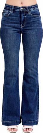 Judy Blue Urban Chic High Waist Flare Trousers In Blue