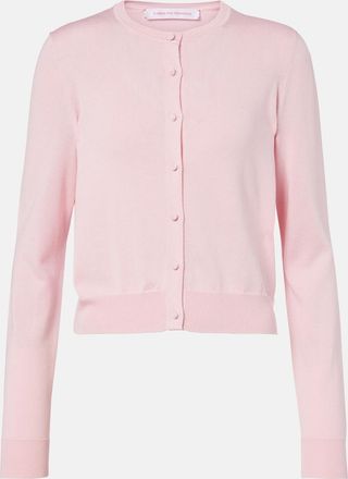 Carolina Herrera Cropped silk and cotton cardigan