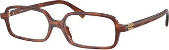 Miu Miu Glasses, female, Brown, Size: 53 MM Rectangular Eyeglasses
