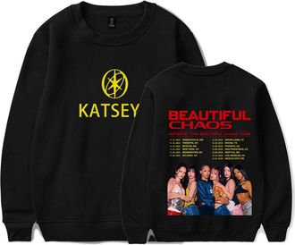 Generic Katseye Merch 2025 The Beautiful Chaos Tour Sweatshirt Crewneck Long Sleeve Sweatshirt Men/women Pullover (2,L)