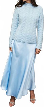 Tyler Böe Edie Charmeuse Skirt In Light Blue