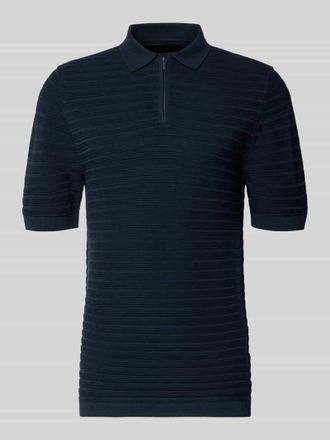 Mc Neal Regular Fit Poloshirt mit kurzem Rei&szlig;verschluss in Dunkelblau, Gr&ouml;&szlig;e XXXL