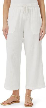 Splendid Ava Cotton Gauze Drawstring Pants in White at Nordstrom, Size X-Large