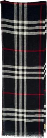 Burberry Pre-owned Gestreepte Franje Sjaal in Multicolor Wol - Dames - Vintage Accessoires - Veelkleurig - ONE Size - Wol - Vintage