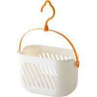 OEM Cesta De Ducha Colgante De Pl&aacute;stico, Cesta De Almacenamiento Port&aacute;til Para Cocina Y Ba&ntilde;o Con Ganchos Para Ba&ntilde;o, Cocina, Despensa, Dormitorio (blanco) 