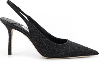 Jimmy Choo London With Heel - Dames - Pumps - Zwart - 39 1/2 EU - Leer - Schoenen