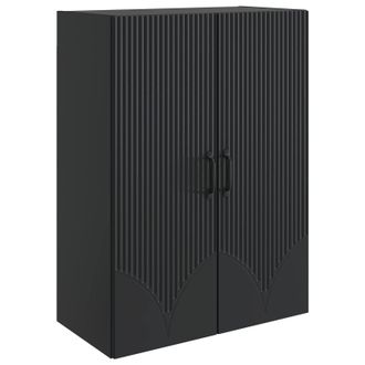 vidaXL Armario De Pared Negro 66 X 34,5 X 90 Cm Madera De Ingenier&iacute;a Vidaxl