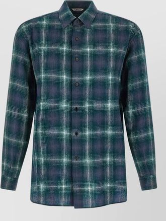 Auralee wool check shirt