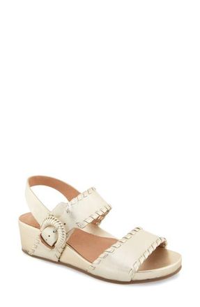 Gentle Souls Gayle Slingback Wedge Sandal in Ice Leather at Nordstrom, Size 9.5