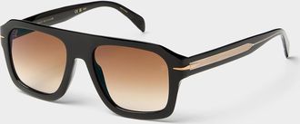 David Beckham Black full aviator sunglasses