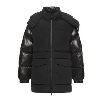 Moncler Heren, Mantels, Zwart, Maat: S Katoen