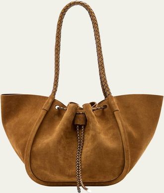 Proenza Schouler Large Ruched Suede Tote Bag