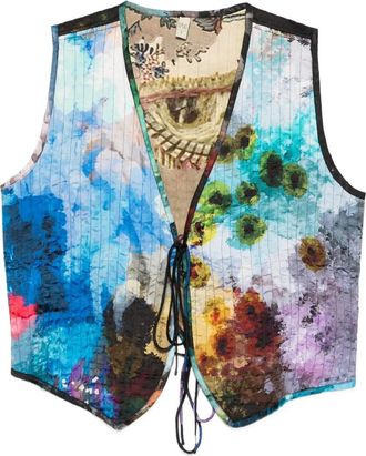 Yavi sequin-embellished waistcoat - Blue