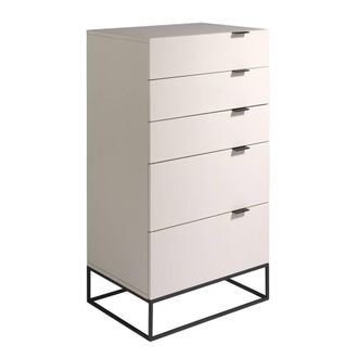 Angel Cerd&aacute; Chiffonier Grey MDF with Black Steel Legs 5 Drawers