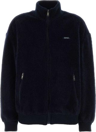 Prada Dark Blue Mock Collar Jacket