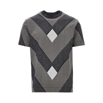 Emporio Armani Jacquard jersey T-shirt Man XS