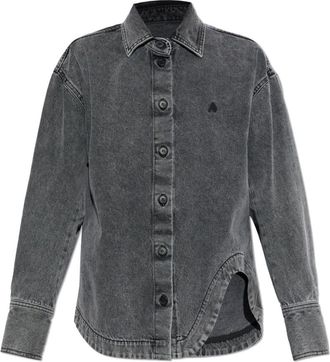 The Attico Denim overhemd - Dames - Spijkeroverhemden - Grijs - XS - Denim - Overhemden