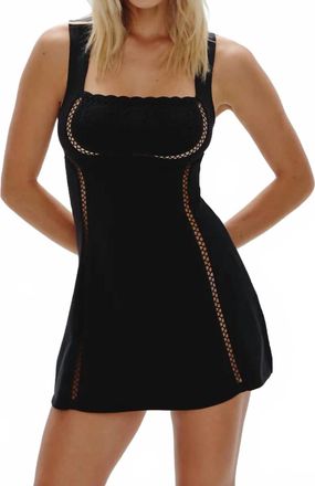 Frankies Bikinis Ellie Cloud Knit Mini Dress In Black