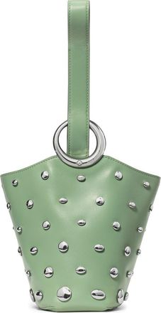 Kate Spade New York halo stud fine grain leather crossbody bag in Crisp Sage at Nordstrom