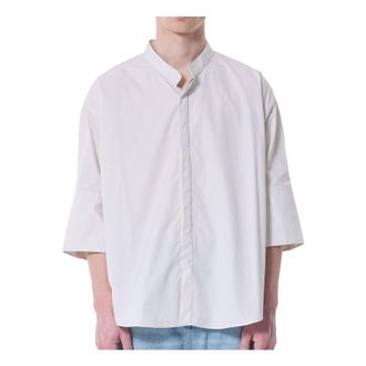 Ami Alexandre Mattiussi Mandarin Shirt Chalk USH218-CO0063-193