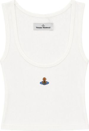 Vivienne Westwood Cropped Sleeveless Ribbed Viscose Top