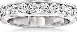 Ross-Simons Channel-Set Diamond Wedding Band in 14kt White Gold
