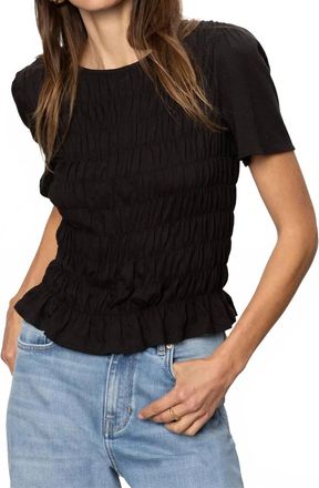 Sanctuary Better Together Smocked Top In Black