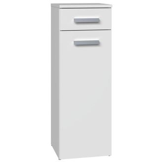 Hucoco Hucoco - Jokke - Mueble De Cuarto De Ba&ntilde;o 1 Puerta + 1 Caj&oacute;n - 30x30x85cm - Columna Baja De Almacenaje Para Cuarto De Ba&ntilde;o