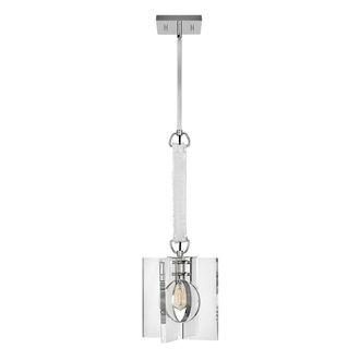 Netlighting Lisa McDennon by Hinkley Ludlow 1 Light Pendant Polished Nickel in Grey